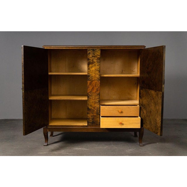 Art Nouveau Highboard in Birch For Sale - Image 3 of 18