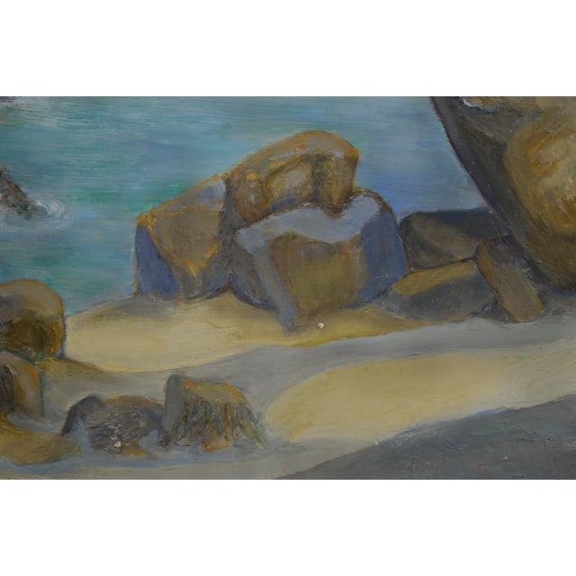 Mid Century California Seascape by Genevieve Rogers For Sale - Image 4 of 4