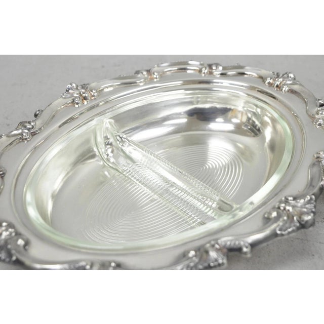 Vintage Victorian Silver Plated Covered Vegetable Serving Dish With Glass Liner For Sale - Image 11 of 13