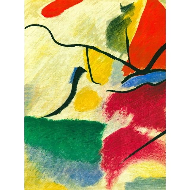 Original 1955 lithograph after Wassily Kandinsky's 1911 painting "Impression V", published by Aime Maeght in Derrière Le...