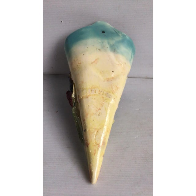 Late 19th Century Longchamp French Majolica Iris Wall Pocket For Sale In Austin - Image 6 of 9