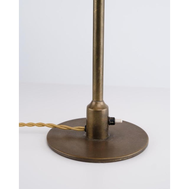 Table Lamp in Brass with Off-White Shade by Niels Thykier For Sale - Image 5 of 9
