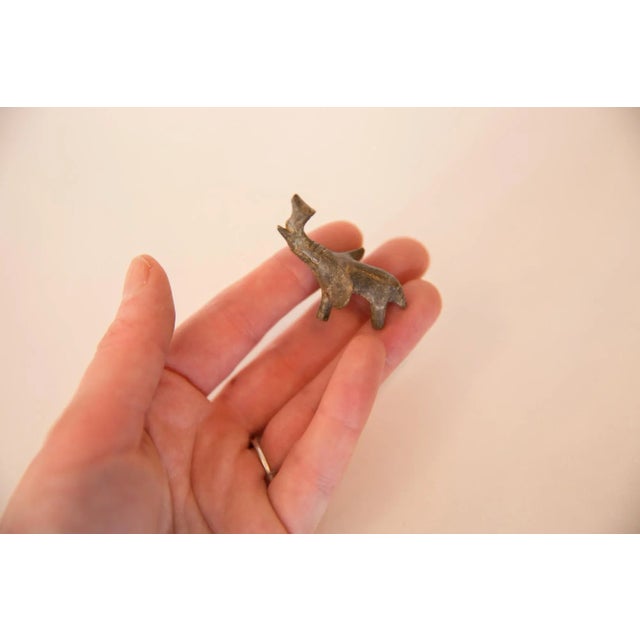 Vintage African Mini Bronze Elephant For Sale In New York - Image 6 of 7
