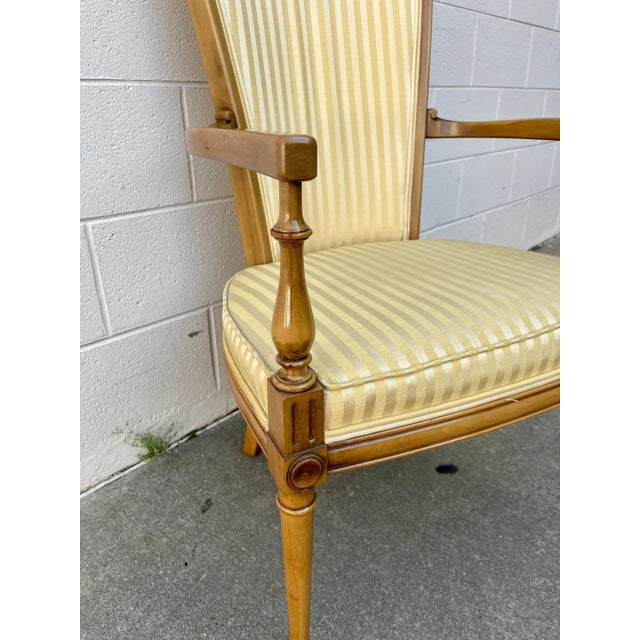 Statesville Chair Company 1960s Hollywood Regency Arm Chair For Sale - Image 4 of 8