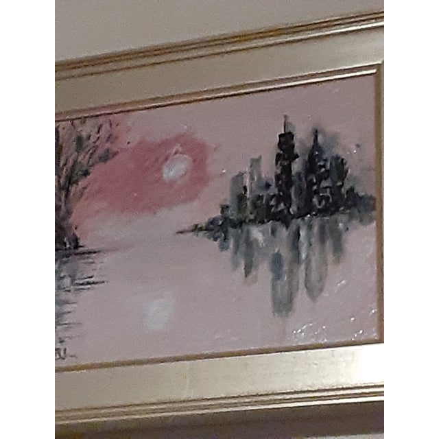 Original Signed Painting-Celeste Plowden With Custom Silver Gilt Frame For Sale In Atlanta - Image 6 of 8