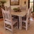 Wood Late 20th Century Ernest Thompson Southwest Dining Table & 4 Chairs – Hand-Painted Solid Wood Set For Sale - Image 7 of 12
