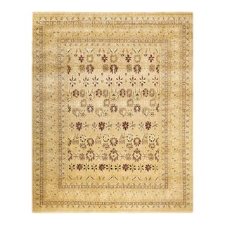 Mogul, One-of-a-Kind Hand-Knotted Area Rug in Yellow, 7' 10" x 9' 10" For Sale