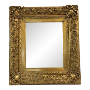 Early 19thc Petite Baroque Giltwood French Picture Frame
