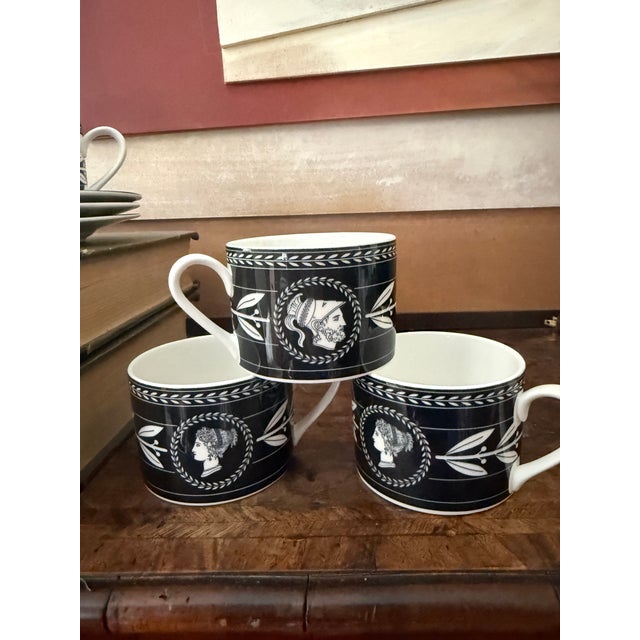 Vintage Casual Victoria and Beale Olympia Black Coffee and Tea Set Nine Piece Collection For Sale - Image 4 of 12