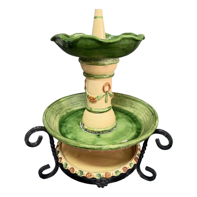 Ceramic Fountain from Hermanos Morillo, 1970s, Set of 3 For Sale