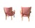 Vintage Mid Century Modern Pair Heywood Wakefield Lounge Pink Velvet Armchairs Chairs Restored Art Deco Model M340c For Sale - Image 11 of 12
