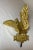 1920s Antique Gold Gilded Solid Brass Bronze Open Winged Eagle Bird Heavy Flag Finial For Sale - Image 5 of 14