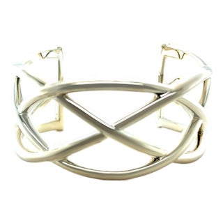 Tiffany & Co. Sterling Silver Woven Celtic Knots Cuff Bracelet 51g For Sale