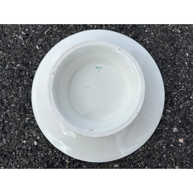 Mid 19th C. Porcelain Centerpiece With Intricate Floral Design For Sale - Image 4 of 5