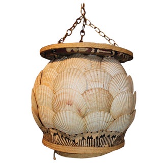 Palm Beach Regency Style Seashell Chandelier For Sale