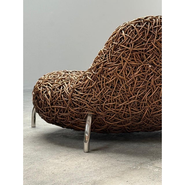 Rattan Wicker Nest Chair by Udom Udomsrianan and Planet 2001, Thailand, 2000s For Sale - Image 8 of 14