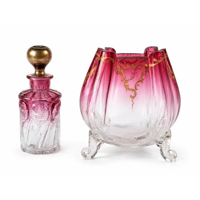 Glass Flowerpot and Bottle, Set of 2 For Sale - Image 6 of 6