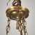 White Restored White Fluted Glass Bowl Brass Chain Pendant Light For Sale - Image 8 of 11