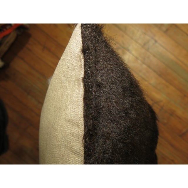 Minimal Mohair Lumbar Size Rug Pillow For Sale - Image 4 of 5