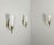 Metal Wall Lamps in Brass and Glass, 1950s, Set of 3 For Sale - Image 7 of 14
