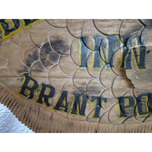 Carved Fish Trade Sign for "Beach House Inn, Brant Point" For Sale - Image 11 of 12