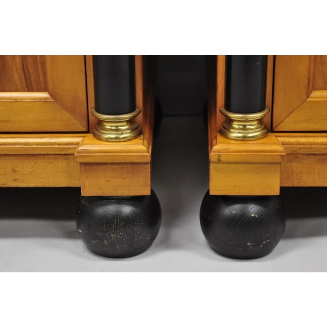 Late 20th Century Thomasville Grand Classics Empire Biedermeier Maple Bachelor Chest Dresser, Pair For Sale - Image 10 of 18
