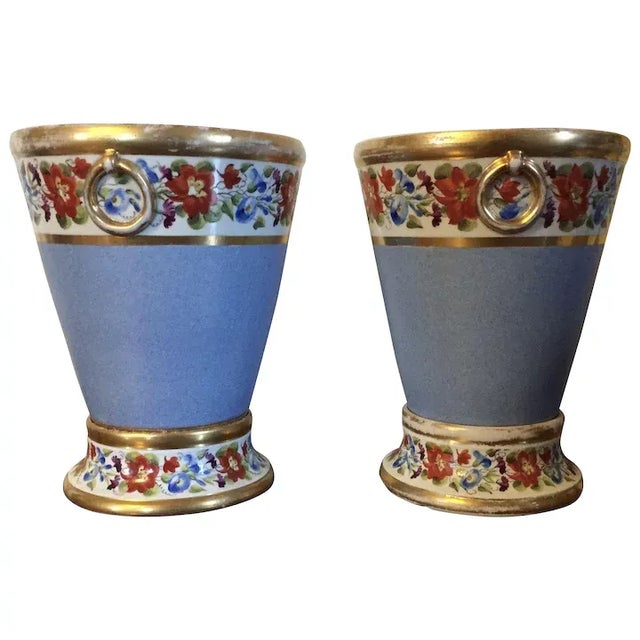 1805 Antique Coalport Porcelain Flower Cachepot - A Pair For Sale - Image 11 of 11