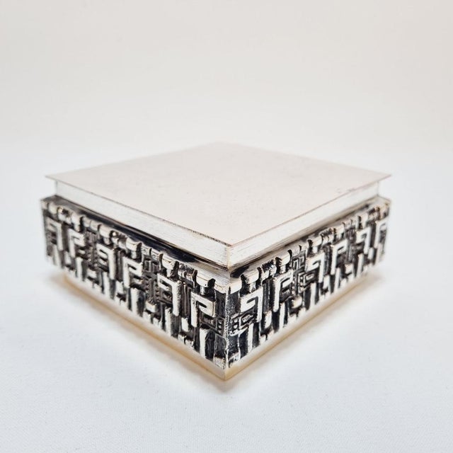 1960s Mid-Century Brutalist Metal Decorative Box, 1960s For Sale - Image 5 of 14