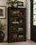 Vintage Barrister Bookcase — Onyx Emerald & Gilded Library Finish For Sale - Image 4 of 4