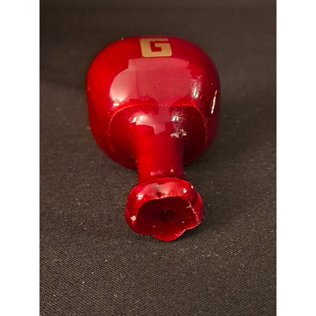 Metal 1990s Modern Enamel Pomegranate Dreidel Sevivon Solid Metal Gilt Hebrew Letters Base Stand For Sale - Image 7 of 14