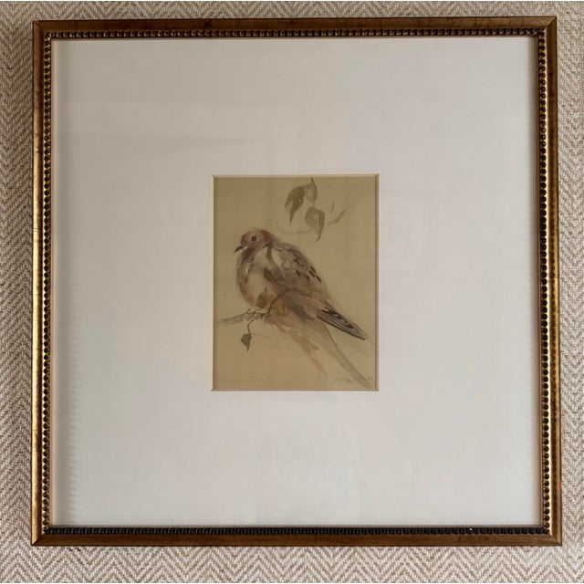 The Natural Light Gold Framed Bird Portrait Wall Art Pair For Sale - Image 10 of 12