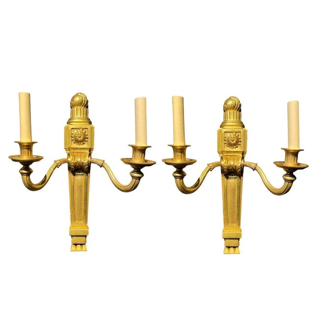 Metal Pair of 1900s Large Caldwell Sconces For Sale - Image 7 of 7