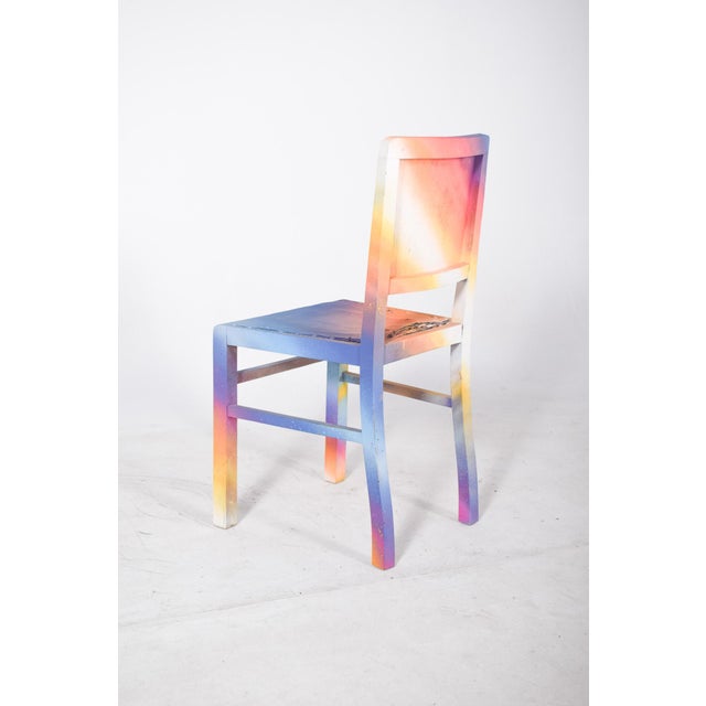 Portuguese Painted Chair by Francisco Camilo, 1950s For Sale - Image 4 of 10