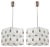 Cubic Carved Clear Glass Chandeliers in the Style of Kalmar, 1960s, Set of 2 For Sale