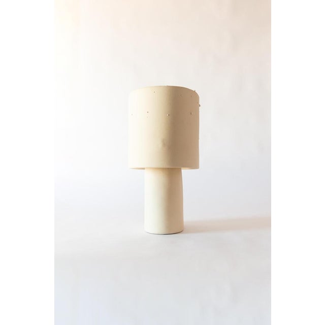 Not Yet Made - Made To Order Beige Medium Table Lamp in Stoneware with Drops Effect Glaze by Lucas Huillet For Sale - Image 5 of 17