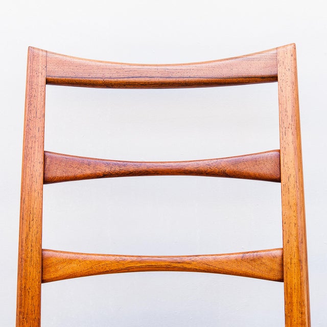 1960s Rare Danish Modern "Lis" Dining Chairs in Rosewood & Leather by Niels Koefoed For Sale - Image 11 of 18