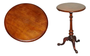 Antique Victorian Tripod Side Table with Cabriole Legs