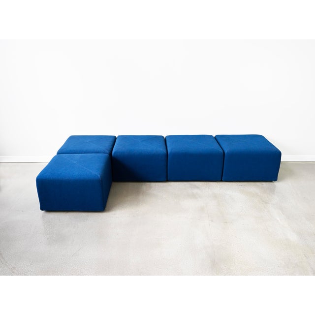 Modular Upholstered Sistema 61 Cube Seating by Giancarlo Piretti for Anonima Castelli - Set of 5 For Sale - Image 11 of 15