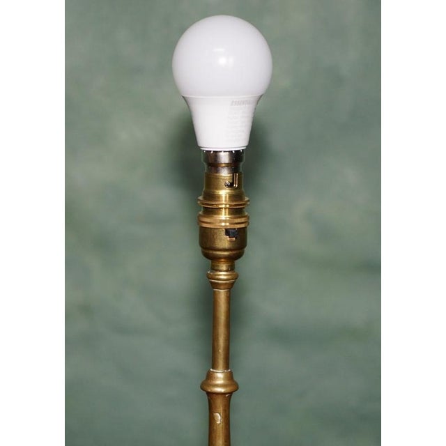 Antique English Brass Table Lamps, 1900, Set of 2 For Sale - Image 10 of 13