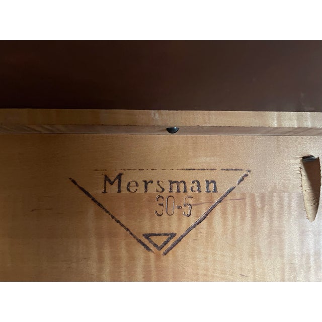 Brown Mid 20th Century Mersman Marble Top Walnut End Tables For Sale - Image 8 of 8