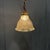 Small Pressed Glass Pendant Lamp with Chain and Ceiling Rose from Holophane, 1930s For Sale - Image 9 of 18