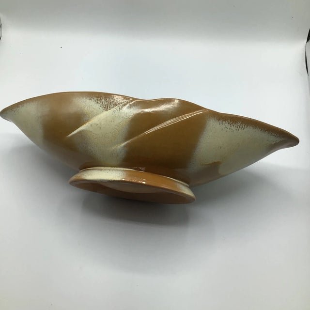Vintage Frankoma Centerpiece Plainsman Brown Satin Bowl For Sale - Image 9 of 13