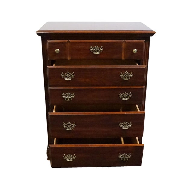 Late 20th Century Broyhill Furniture Cherry Early American Traditional Style 32" Chest of Drawers 2325-a-14722 For Sale - Image 5 of 12