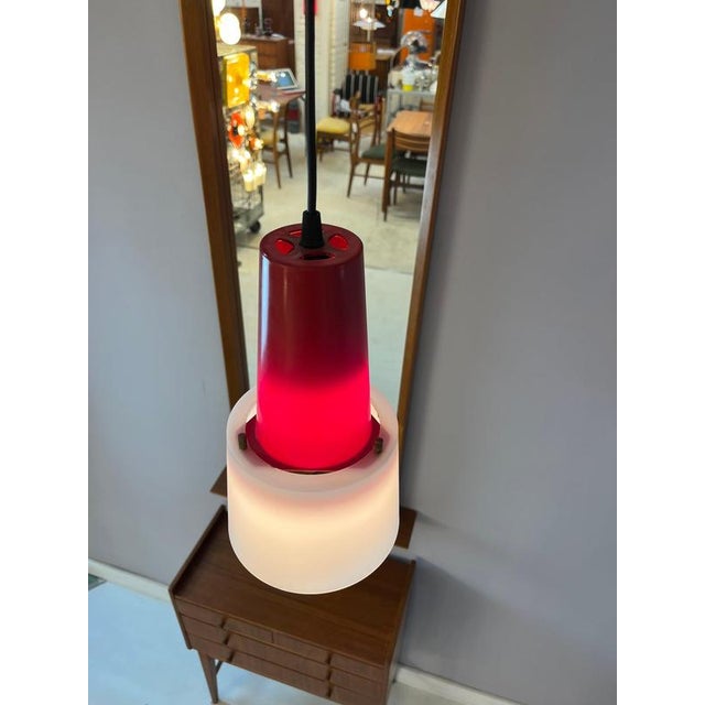 Kitchen Lamp in Red and White Plastic from Philips For Sale - Image 6 of 11