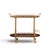 Aldo Tura Mid Century Italian Lacquered Goatskin and Brass Bar Cart This bar cart measures: 34 wide x 15.75 deep x 29.25...