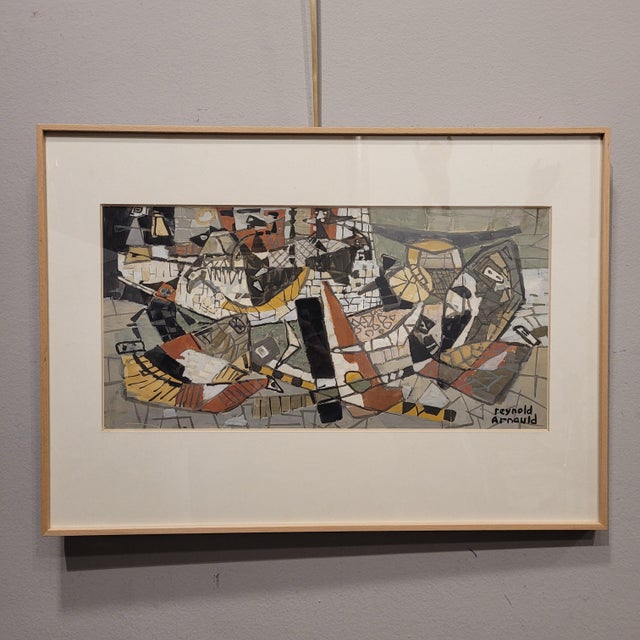 Reynold Henri Arnould, Abstract Composition, 1950s, Gouache on S/T Paper, Framed For Sale - Image 4 of 18