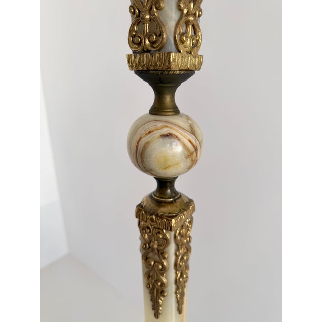 Ornate Italian Brass and Onyx Marble Coat Rack, 1960s For Sale - Image 12 of 18