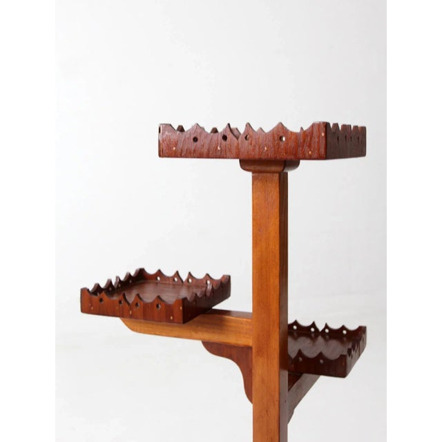 Farmhouse Vintage Tiered Wooden Plant Stand For Sale - Image 3 of 13