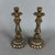 Antique Candlesticks in Gilded Wood, Brass, Mirrored Glass, Set of 2 For Sale - Image 3 of 11