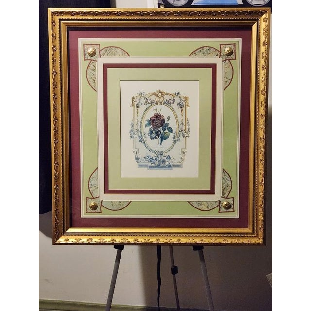 Late 20th Century John Richards Framed Rose Devotional Prints in Ornate Gold Shadowboxes -Pair For Sale - Image 4 of 18